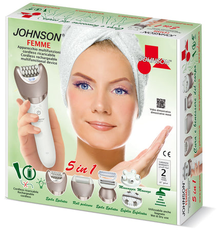 Apparecchio 5n1 Esfoliazione Depilazione Massaggio Pedicure 2 Vel. Ricaricabile