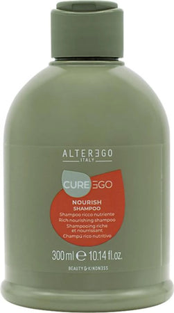 Alterego Curego Nourish Shampoo 300 Ml, Shampoo Nutriente Per Capelli Danneggiati E Sfibrati