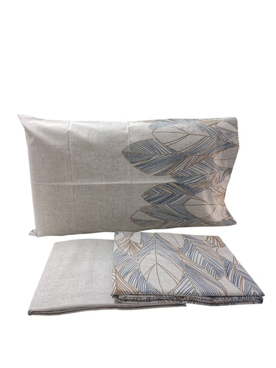 Completo Lenzuola Mae' Via Roma 60 Montreal Matrimoniale Percalle di Cotone