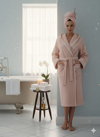 Accappatoio Opera Prima Piping Spugna di Cotone