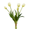 Fiore artificiale tulipano effetto realistico con stelo e foglie verdi