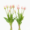 Fiore artificiale tulipano effetto realistico con stelo e foglie verdi