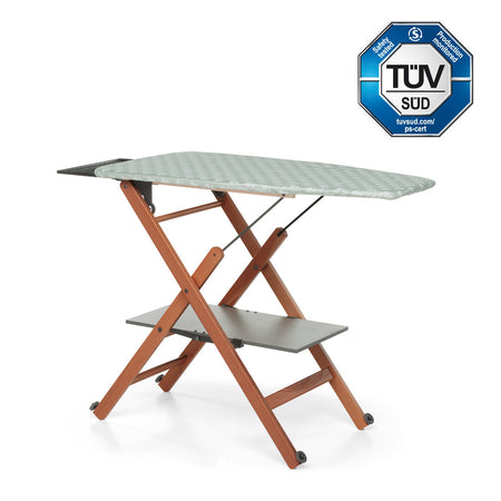 Foppapedretti assai evo noce asse da stiro in legno massiccio, pieghevole, regolabile