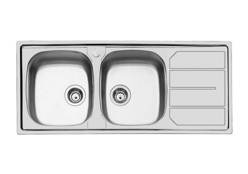 Foster s1000 lavello da incasso, inox spazzolato, 116x50 vasche a sinistra 1812 562
