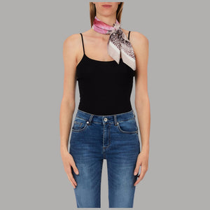 Foulard Liu Jo Donna 70x70 Stampa Fiore con Box Elegante