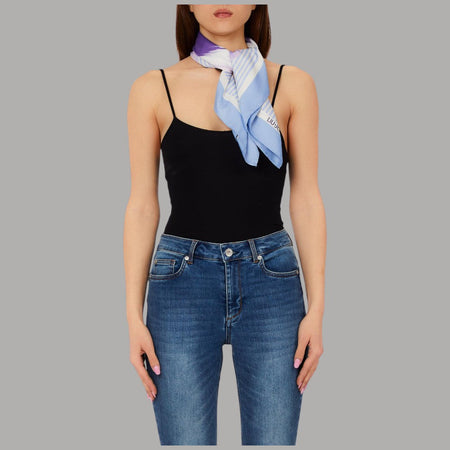 Foulard Liu Jo Donna 70x70 Stampa Fiore con Box Elegante