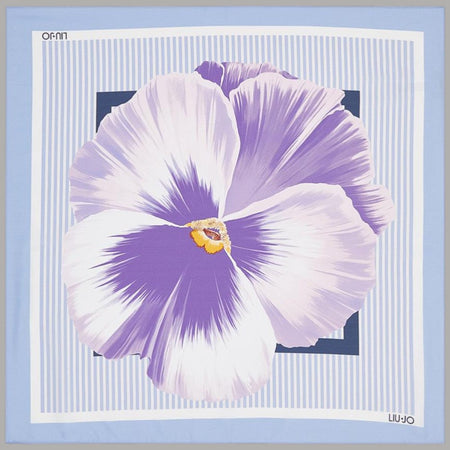 Foulard Liu Jo Donna 70x70 Stampa Fiore con Box Elegante
