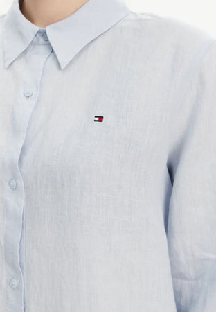 Tommy Hilfiger CAMICIA ESS LINEN RELAXED SHIRT da donna