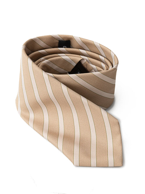 GIORGIO ARMANI Cravatta oro in seta Giorgio Armani da uomo