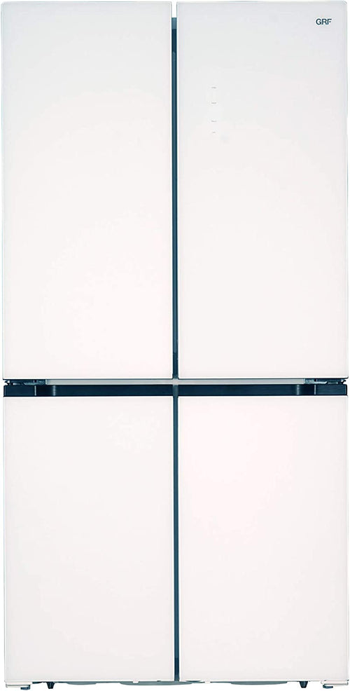 Frigo grf ca91831wg vetro bianco 4 porte americano classe classe energetica e inverter total no-frost 564 litri