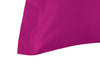 Coppia di federe a 2 volani  in Raso di puro cotone FUCSIA