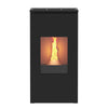 Stufa a pellet 11 kw ventilata Futura per ambienti moderni h 101 cm