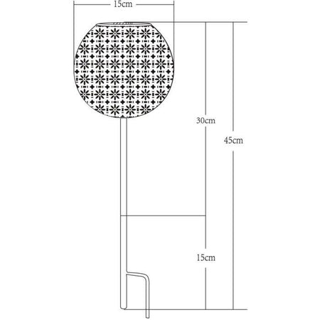 GALIX Decorazione in metallo a energia solare - Design retrò