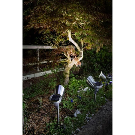 GALIX Faretto ad energia solare in acciaio inossidabile spazzolato - 0,29 w