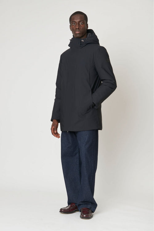 Canadian Capospalla uomo Nelson black con cappuccio tecnico imbottito