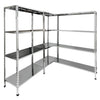 Modulo aggiuntivo per scaffalatura acciaio inox con piani regolabili di cm. 100x30x150h