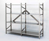 Modulo aggiuntivo per scaffalatura acciaio inox con piani regolabili di cm. 100x40x150h