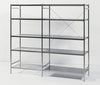 Modulo aggiuntivo per scaffalatura acciaio inox con piani regolabili di cm. 100x40x150h