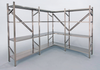 Modulo aggiuntivo per scaffalatura acciaio inox con piani regolabili di cm. 100x40x150h