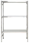 Scaffalatura in acciaio inox a norma HACCP per alimenti cm. 110x50x150h