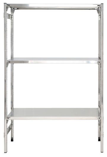 Scaffalatura inox certificata e resistente per alimenti e cibi freschi cm. 110x60x150h