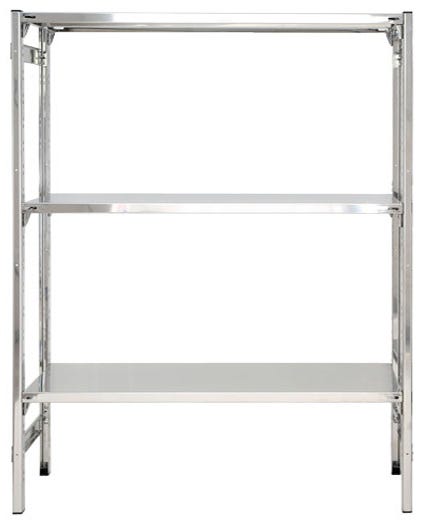 Scaffale inox ad incastro a norma HACCP per ristoranti cucine mense cm. 140x60x150h