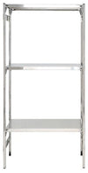 SCAFFALATURA acciaio inox per ristoranti e cucine con piani lisci ad incastro cm. 60x50x150h