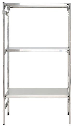Scaffale lineare in acciaio inox certificato per alimenti e cibi freschi cm. 80x50x150h