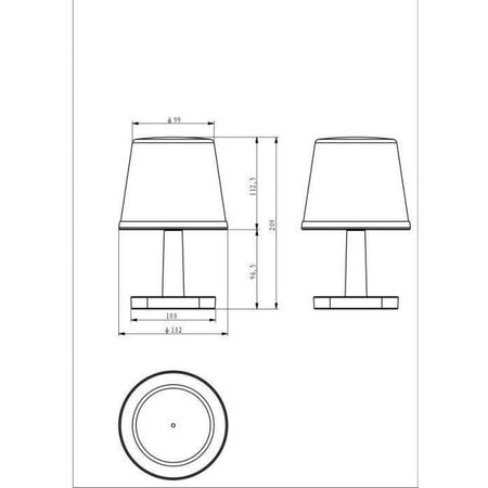 Lampada da tavolo solare GALIX G4410 - 25 Lumen - H20 cm