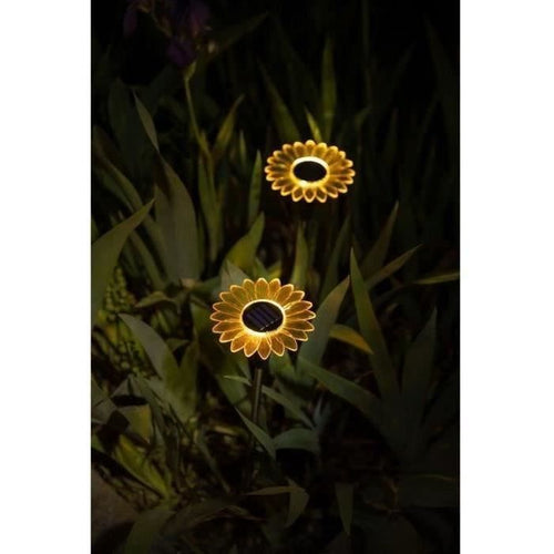 Decorazione luminosa solare GALIX G4460 - Forma girasole - H44cm