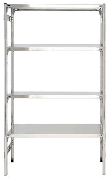 Scaffale per cucine e ristoranti in acciaio inox con piani regolabili cm. 100x30x200h