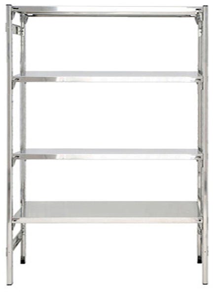 Scaffale acciaio inox ad incastro lineare cm. 130x30x200h