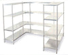 Modulo aggiuntivo per scaffalatura acciaio inox con piani regolabili di cm. 130x50x200h
