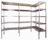 Modulo aggiuntivo per scaffalatura acciaio inox con piani regolabili di cm. 130x60x200h