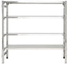 Scaffale inox per alimenti e cucine con piani lisci e forati cm. 200x30x200h