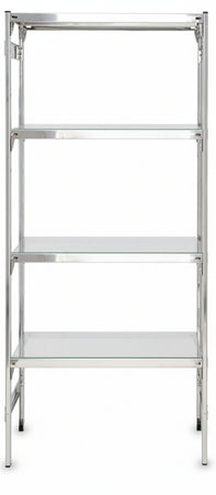 Scaffale inox a gancio con piani ad incastro cm. 60x40x200h