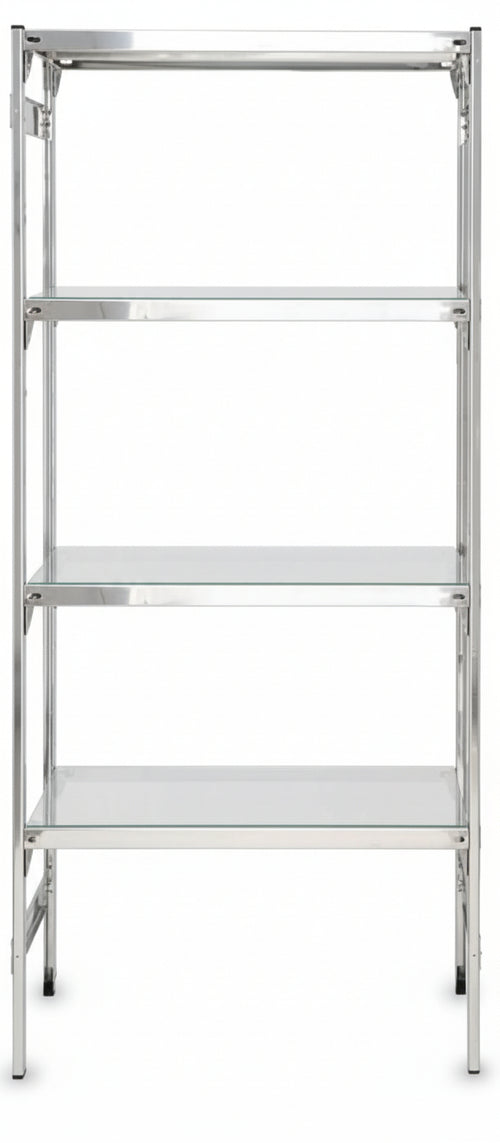 Scaffale inox a gancio con piani ad incastro cm. 60x40x200h