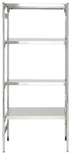 Scaffale inox a gancio con piani ad incastro cm. 60x40x200h
