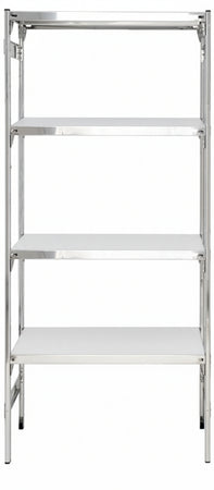 Scaffalatura inox a piani per stoccaggio cibi e alimenti cm. 60x50x200h