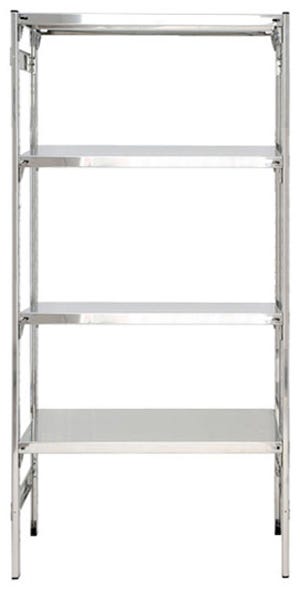 Modulo di scaffale in acciaio inox a piani cm. 70x50x200h
