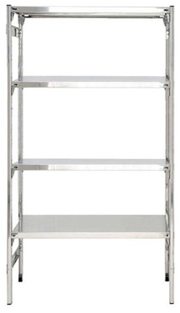 Scaffalatura inox con piani lisci regolabili cm. 90x60x200h