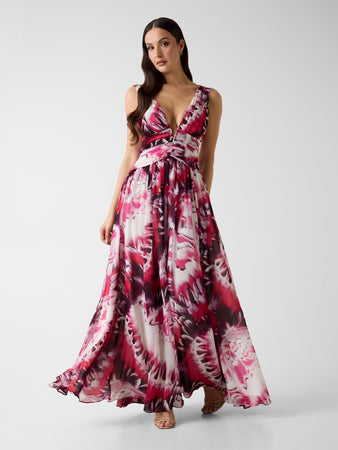 Abito marciano by guess ADELA V NECK LONG DRESS