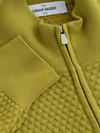 Gran Sasso Maglia Cardigan Color Senape da uomo