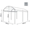 AORNOS - gazebo da giardino 3x4 a onda in metallo Antracite