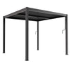 Gazebo pergola Bioclimatica con struttura in alluminio, tetto lamellare orientabile, da giardino e veranda
