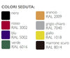 Sedia fissa per mensa in polipropilene cm. 56x54x78h