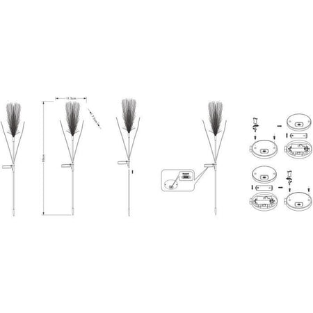 Decorazione luminosa - GALIX - G4515 - Energia solare: Spolverino