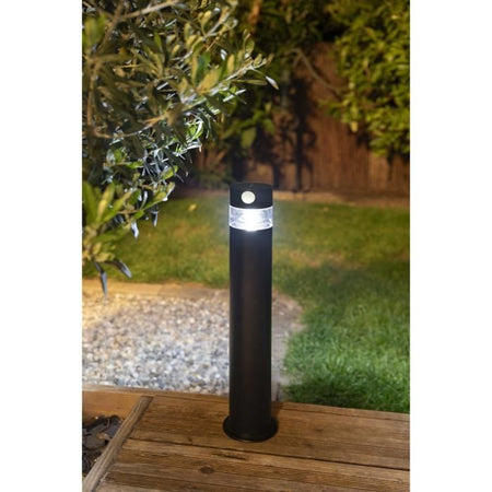 Paletto solare - GALIX - G4585C - Alta luminosità - Acciaio inox con rilevatore - H50 cm - 150 Lumen