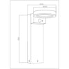Paletto solare - GALIX - G4590B - Molto luminoso - Acciaio inox (opzione applique) con rilevatore - H50 cm - 1000 Lumen