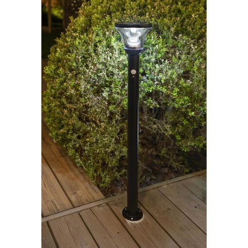 Lampione solare - GALIX - G4595C - Molto luminoso - Acciaio inox con rilevatore - H93 cm - 1000 Lumen